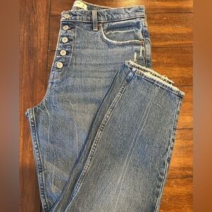 Abercrombie & Fitch Skinny High Rise Jeans - Blue Denim, Size 14/32